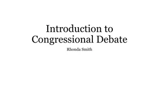 Essentials of Congressional Debate: Rules, Procedures, and Norms
