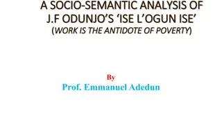 Socio-Semantic Analysis of J.F. Odunjo's 