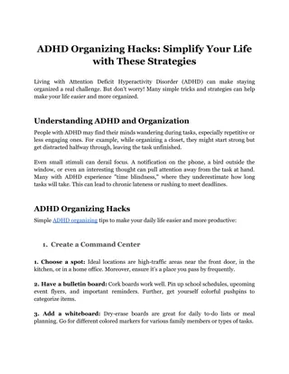 ADHD Organizing Hacks_ Simplify Your Life with These Strategies