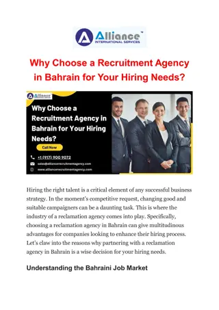 Why Choose a Recruitment Agency in Bahrain for Your Hiring Needs?