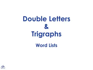 Fun with Double Letters and Trigraphs