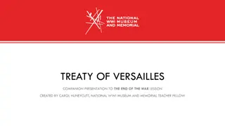 Treaty of Versailles Companion Presentation: Understanding the End of WWI
