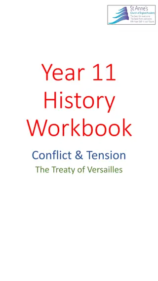 Understanding the Treaty of Versailles in Year 11 History Workbook