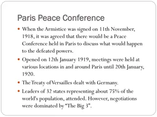 Negotiations at the Paris Peace Conference: The Treaty of Versailles