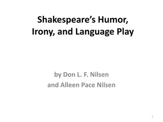 Humor, Irony, and Language Play in Shakespeare's Works