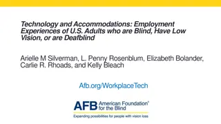 Employment Experiences of Adults with Visual Impairments: Technology and Accommodations