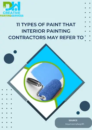 11 Types of Paint That Interior Painting Contractors May Refer To