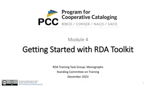 Accessing and Logging In to the RDA Toolkit