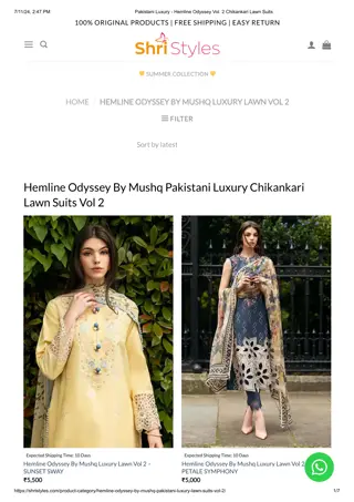 Pakistani Luxury - Hemline Odyssey Vol. 2 Chikankari Lawn Suits