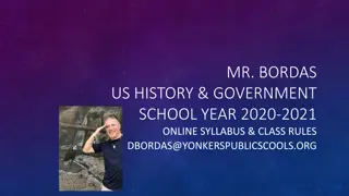 Mr. Bordas US History & Government Online Syllabus & Class Rules 2020-2021