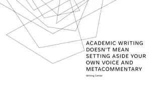 Embracing Your Voice in Academic Writing