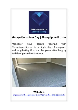 Garage Floors In A Day | Floorgripmedic.com