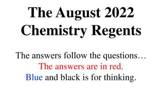 Chemistry Regents August 2022: Questions and Answers