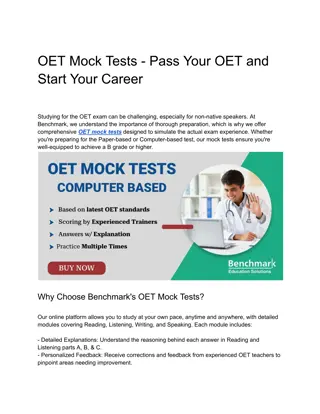 OET Mock Tests - Pass Your OET and Start Your Career