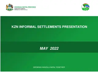 Overview of Informal Settlements in KwaZulu-Natal: Growing Together