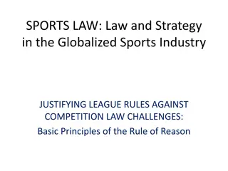 Strategic Insights into Antitrust in the Sports Industry