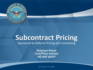 Understanding Subcontract Pricing in Government Contracts