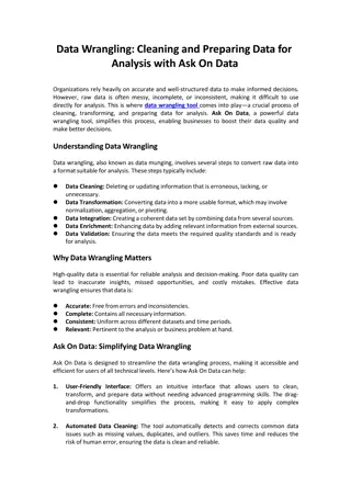 Data Wrangling Cleaning and Preparing Data with Ask On Data