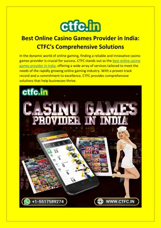 Why CTFC is the Best Online Casino Games Provider in India?