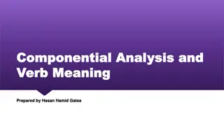 Componential Analysis in Semantics