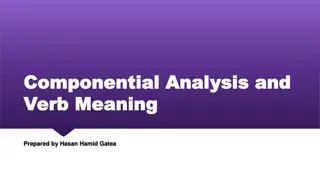 Understanding Componential Analysis in Semantics