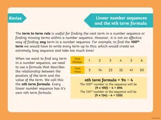 Linear Number Sequences and the Nth Term Formula