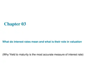 Interest Rates and Valuation in Financial Markets