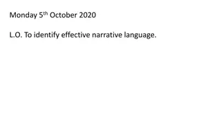 Effective Narrative Language for Writing Success