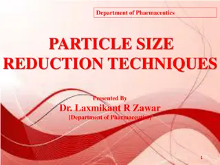 Particle Size Reduction Techniques in Pharmacy: A Comprehensive Overview