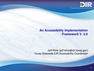 Accessibility Implementation Framework V. 2.0: Organizational Enablement and Strategy