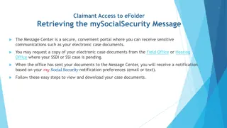 Accessing Electronic Case Documents via mySocialSecurity Message Center