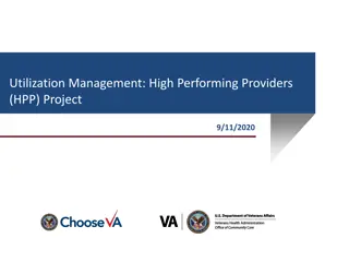 Utilization Management: High Performing Providers (HPP) Project Overview