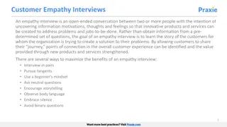 Customer Empathy Interviews for Innovative Product Development