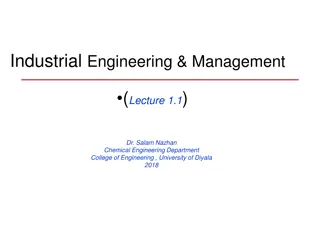 Introduction to Industrial Engineering and Management