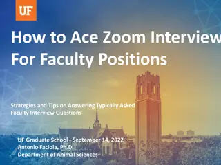 Strategies for Successful Faculty Zoom Interviews