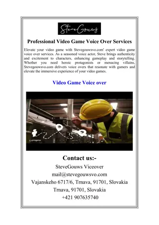 Professional Video Game Voice Over Services