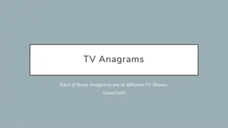 TV Show Anagrams Challenge: Unscramble the Names!