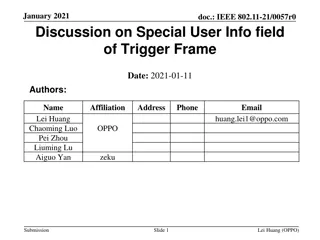 IEEE 802.11-21/0057r0: Special User Info Field Discussion