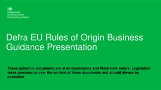 Rules of Origin and Tariff-Free Trading with the EU