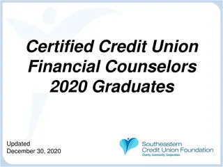 Certified Credit Union Financial Counselors 2020 Graduates Presentation