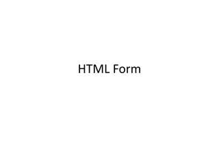 HTML Forms and Form Controls