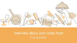 Insights on Zero Miles Food Practices in Slovenia