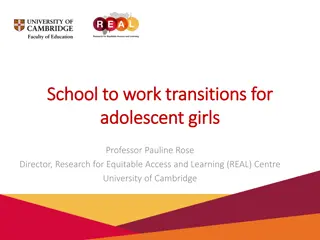 Challenges in School-to-Work Transitions for Adolescent Girls