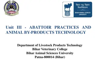 Abattoir Practices and Bone Products Technology Overview