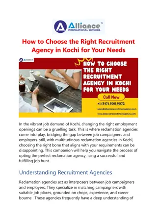 How to Choose the Right Recruitment Agency in Kochi for Your Needs