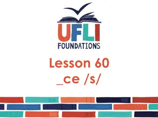 Visual Learning: Lesson 60 - Ce/S Slides