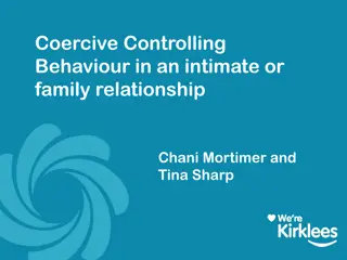 Coercive Controlling Behavior in Intimate Relationships