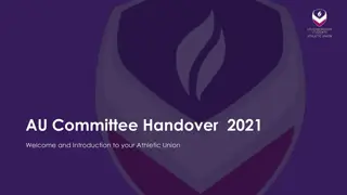 Athletic Union Committee Handover 2021 Schedule and Team Introduction