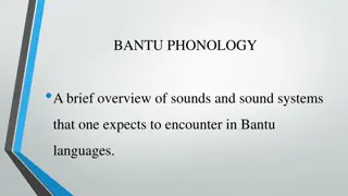 Exploring Bantu Phonology and Linguistic Classification