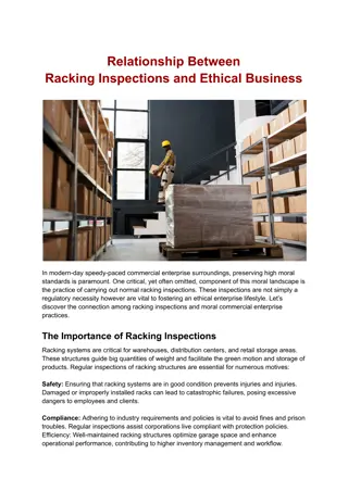 Relationship Between Racking Inspections and Ethical Business